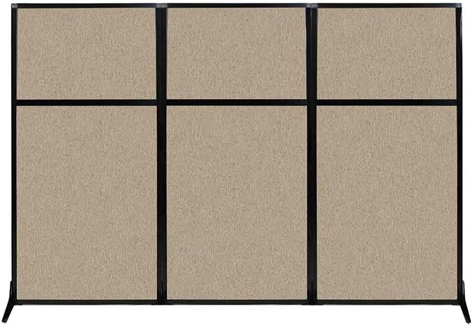 Versare Workstation Partition | Portable Wall Divider | Modern Office Cubicle | Free Standing Privacy Screen | Flexible Work Space | 99" x 70" Ocean Fabric Panels