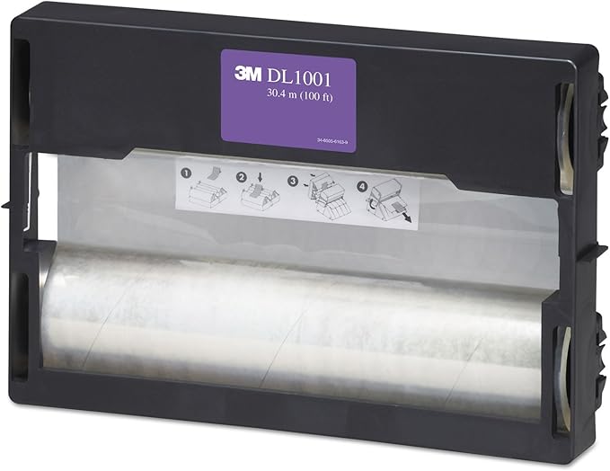 3M Dual Laminate Refill, 12 Inches x 100 Feet Roll, Heat-Free Laminating (DL1001) Clear