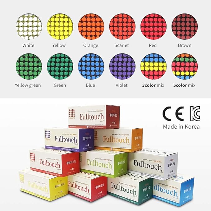Hagoromo Fulltouch Color Chalk 1 Box [72 Pcs/Blue]