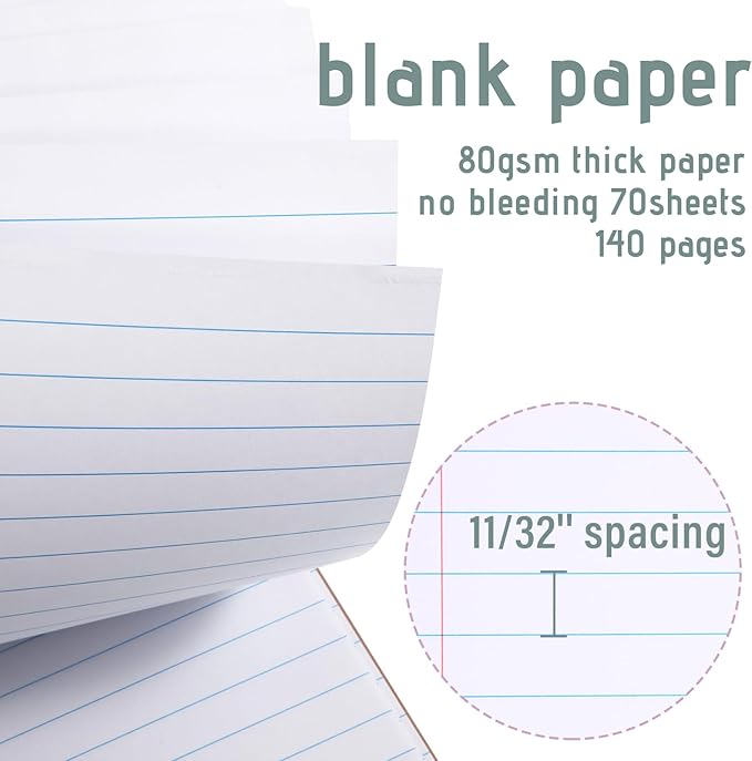 Maitys 6 Pack 8.5 x 11'' Top Bound Office Steno Book Wide Ruled Double Sided Spiral Steno Books Reliable White Paper 70 Sheets/Pad Pastel Colors Covers for Writing Notes College (Stylish Color)