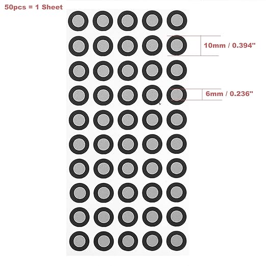 3D Scanner Markers for Industrial and Consumer 3D Scanner Optical Tracking Projects, HogarDeco 6.0mm 3D Scanner Dots 3D Target for Industrial and Interest 3D Scanning (500pcs, Inner 6mm, Outer 10mm）