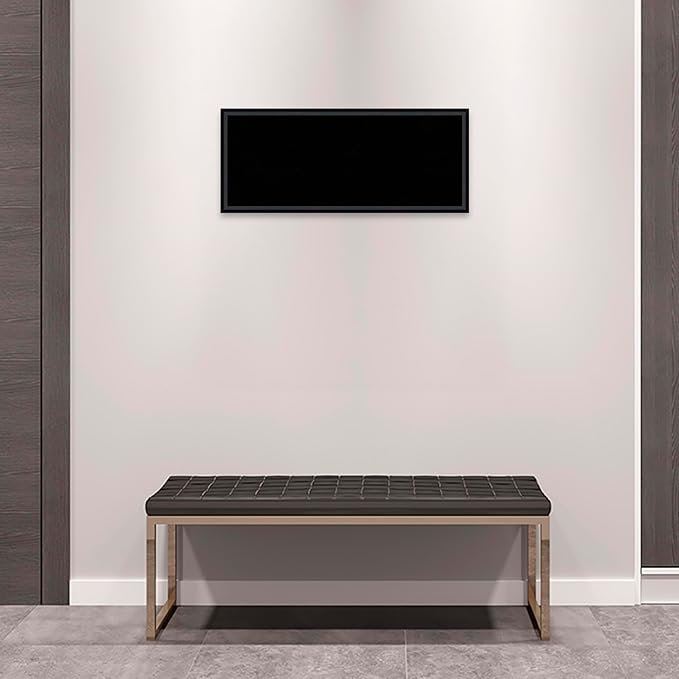 Amanti Art Black Cork Board for Wall, 13x31 Vision Board with Black Wood Frame, Medium Corkboard Office Decor for Home Organization, Modern Corkboard Pinboard to Display Items for Home Organization