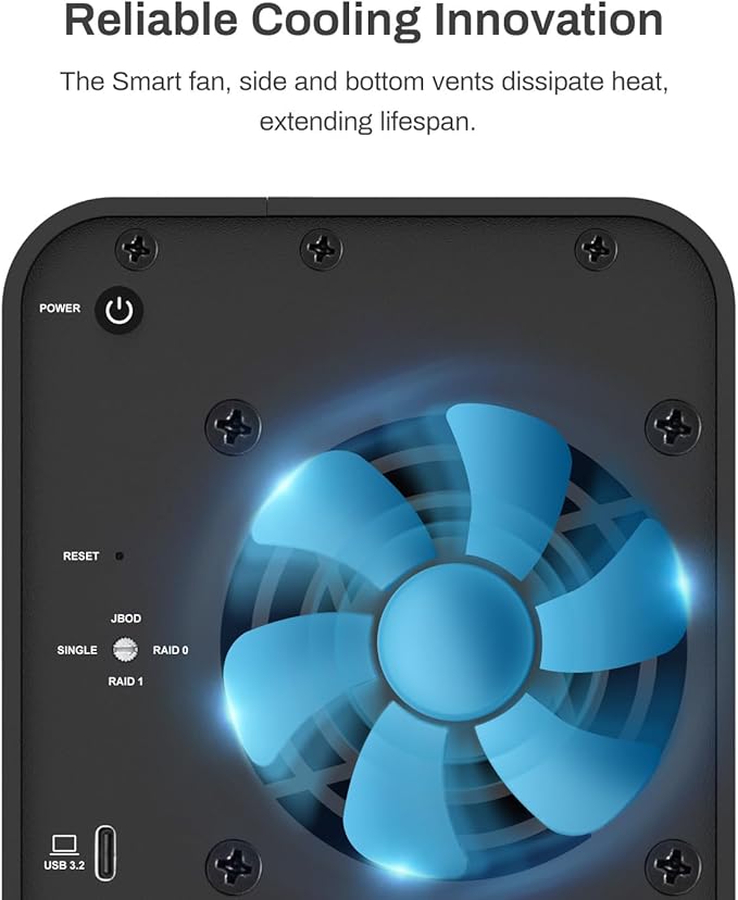 TERRAMASTER D5 Hybrid HDD NVMe Enclosure - USB 3.2 Gen 2 10Gbps Type C 5Bay USB Storage Supports RAID 0/1/Single/JBOD Exclusive 2+3 RAID Hybrid Disk Array (Diskless)