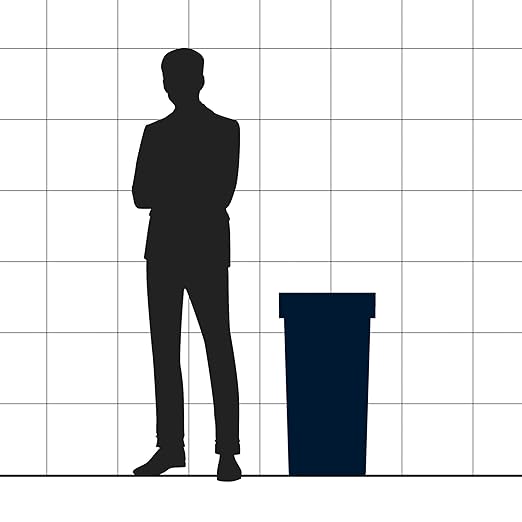 23 Gallon Blue Square Commercial Trash Can