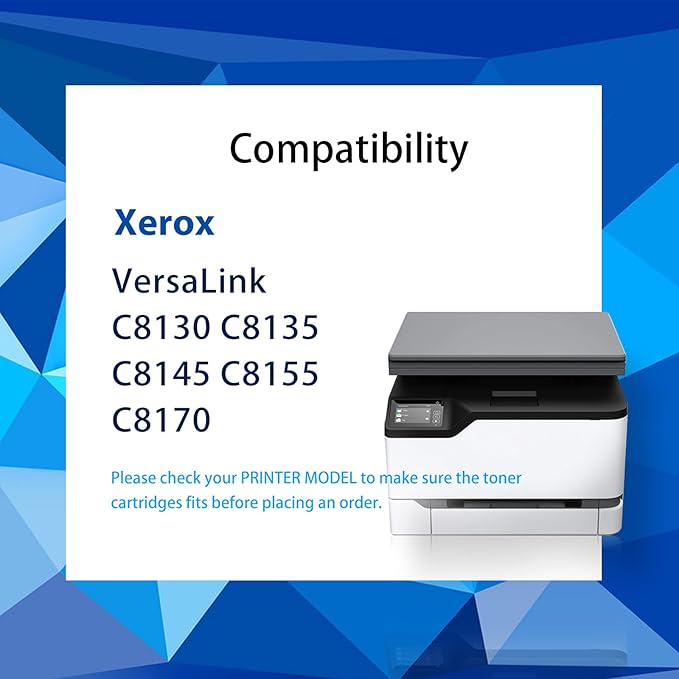 C8130 AltaLink C8130 Black Toner Cartridge Compatible for Xerox 006R01746 AltaLink C8130 C8135 C8145 C8155 C8170 Laser Printer (2BK, 2-Pack)