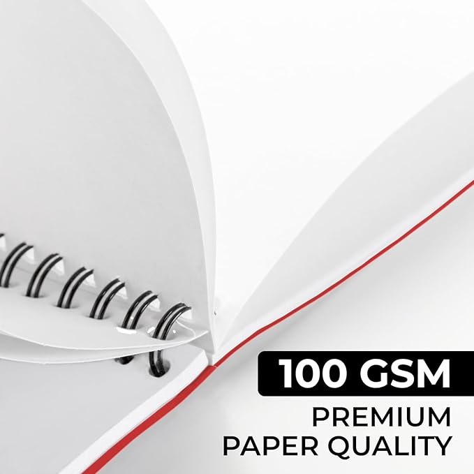 Blank Spiral Notebook, 12 Pack, 5.8 x 8.3, 120 Pages (60 Sheets), 100 GSM Unlined Drawing Notebooks, Assorted A5 Journals, No-Bleed, Sketching, Note Taking, Blank Journals for Office & School