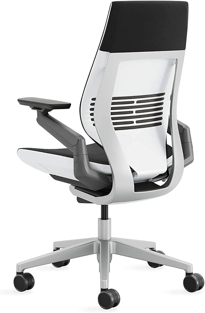 Steelcase Gesture Office Chair - Ergonomic Work Chair with Wheels for Carpet - Comfortable - Intuitive-to-Adjust for Desk - 360-Degree Arms - Licorice Fabric