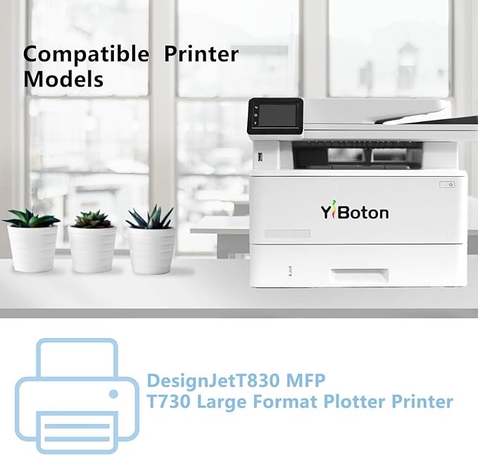 High Yield 728 728XL Ink Cartridge Replacement for HP 728 Ink Cartridge F9J68A F9K17A F9K16A F9K15A for HP DesignJet T830 MFP & T730 Large Format Plotter Printer Ink (4-Pack)