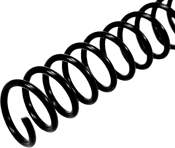 Rayson Plastic Spiral Binding Coil 1-1/4" (31.8mm), 280 Sheets Capacity, 4:1 Pitch Black Coil bindings Spines for Business and Educational Purposes, 50 Pack