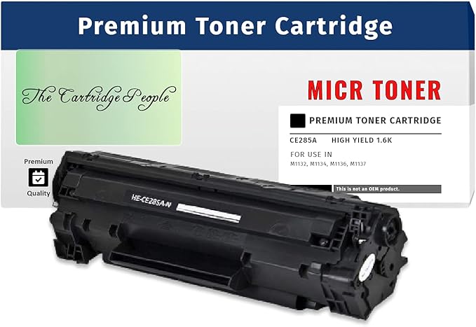 New Compatible 85A,CE285A, MICR Toner, 1,600 Pages,(Check Printing) LJ PRO M1132, LJ PRO M1134, LJ PRO M1136, LJ PRO M1137,