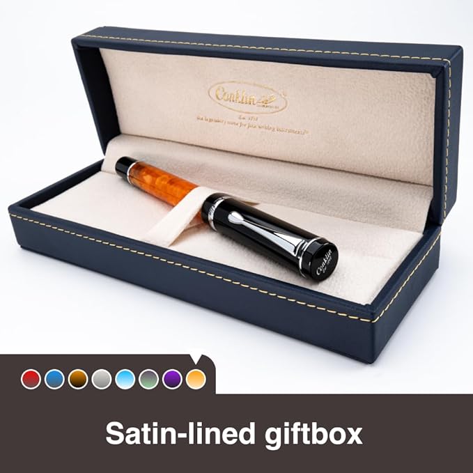 Conklin Duragraph Fountain Pen Orange Nights - Stub Nib, Premium Writing Tool for Calligraphy & Signatures