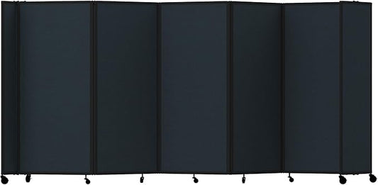Versare Room Divider 360 Portable Wall Partition | Folding Panels | Large Freestanding Divider | Locking Wheels | Temporary Room Separator