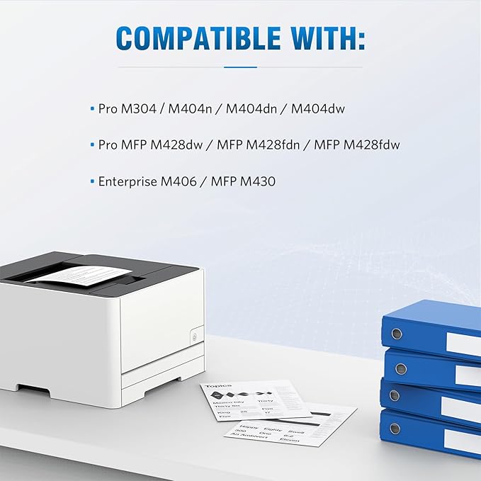 58A CF258A Toner Cartridge (with chip) Compatible Replacement for HP 58A CF258A 58X CF258X Laserjet MFP M428fdw M428dw M428fdn Pro M404n M404dn M404dw M404 M428 Toner Laser Jet Printer (Black 1-Pack)