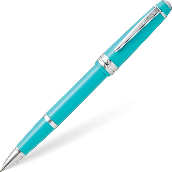 Cross Bailey Light Refillable Rollerball Pen Presented in a Everyday Gift Box - Medium Point, Black Ink, Polished Teal