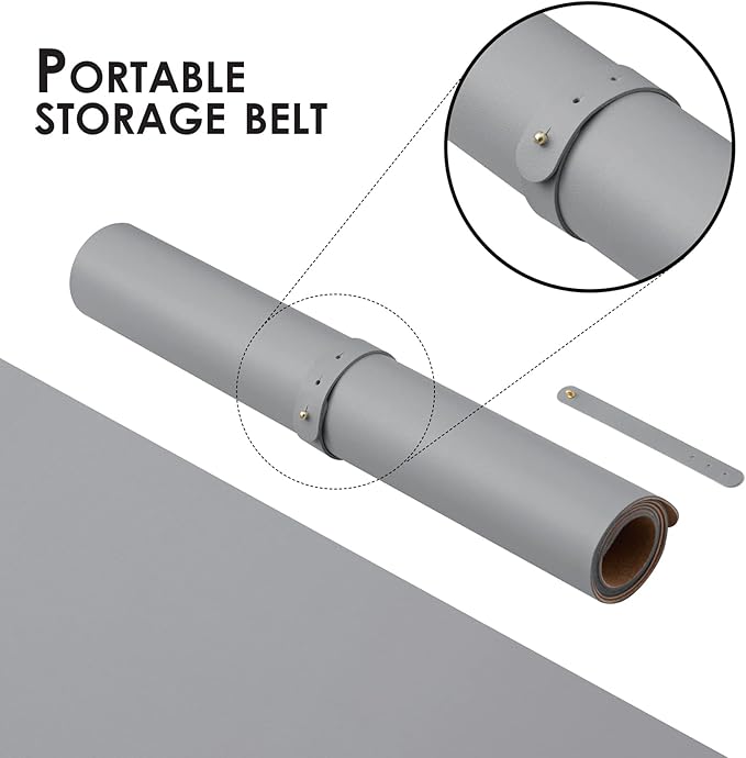 Cork Desk Mat - Small Dual-Sided Desk Pad for Office and Home - Desk Organization and Accessories - Ideal for Large Mouse Pad and Small Desk Mats on Top of Desks(Gray,23.6"x 13.8")