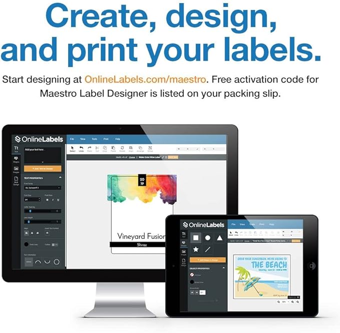 8.5 x 5.5 Half-Sheet Shipping Labels - Permanent, White Matte - for FBA, FedEx, UPS - Pack of 20 Labels, 10 Sheets - Inkjet/Laser Printers - Online Labels