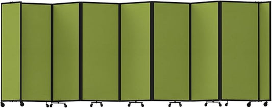 Versare Room Divider 360 Portable Wall Partition | Folding Panels | Large Freestanding Divider | Locking Wheels | Temporary Room Separator