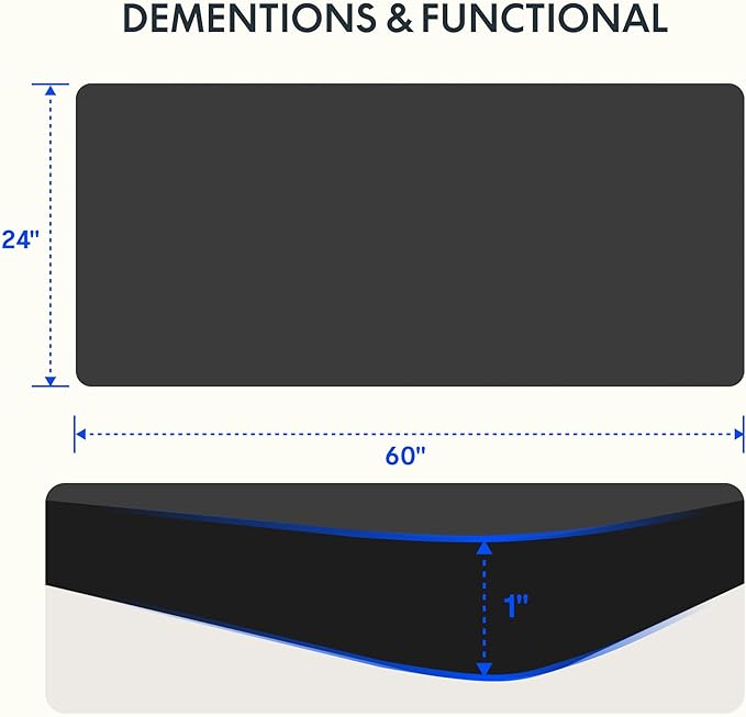 FLEXISPOT EN2 Whole-Piece Standing Desk with Clamp Power Strip, 60 x 24 Electric Stand Up Height Adjustable Desk with Cable Management (White Frame + 60" Black Desktop, 2 Packages)