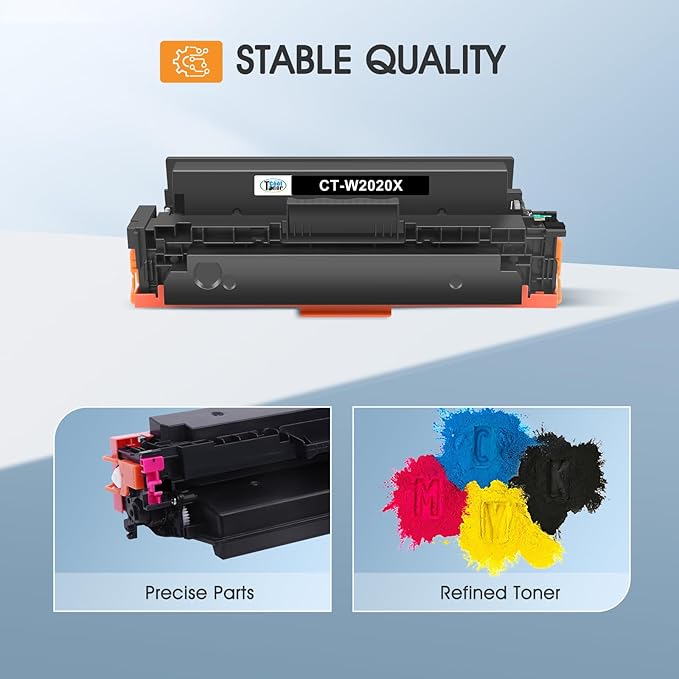 414X 414A Toner Cartridges 4 Pack High Yield MFP M479fdw Compatible Replacment for HP 414X for HP Color Laserjet Pro MFP M479fdw M479fdn M454dw M454dn M479dw Printer Ink (Black Cyan Yellow Magenta)