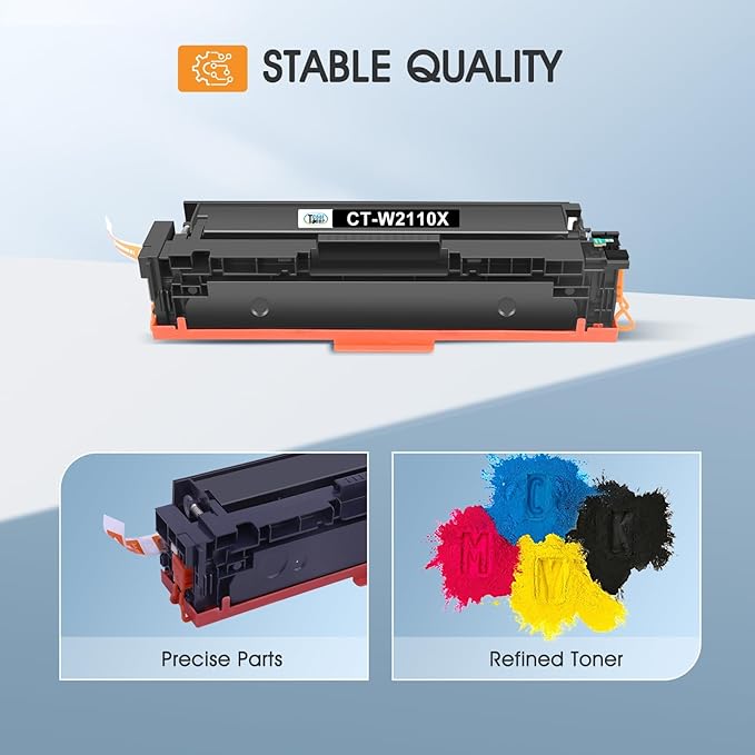 206X 206A Toner Cartridges 4 Pack High Yield M283fdw M255dw Set Compatible Replacement for HP 206X 206A Color Laserjet Pro MFP M283cdw M283 M255 Printer Ink (with Chip) (Black Cyan Yellow Magenta)