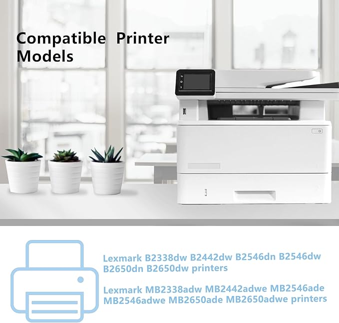 High Yield B231000 Black Toner Cartridge Compatible with Lexmark B231000 Toner Cartridge for B2338 B2442 B2546 B2650 MB2338 MB2442 MB2546 MB2650 Laser Printer(3,500 Pages)