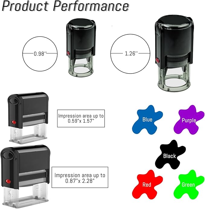 Custom Stamp Self Inking Personalized Return Address Stamp With Text & Business Logo