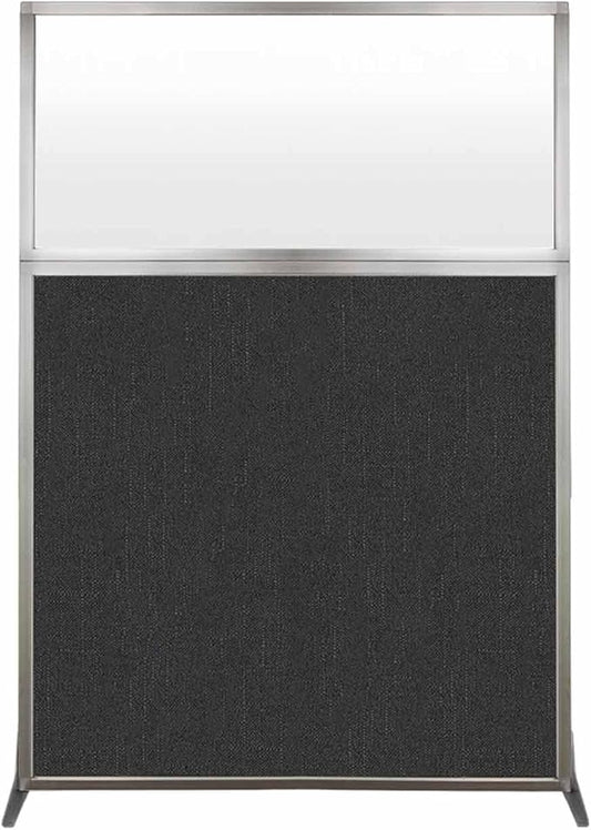 Versare Hush Screen Portable Room Divider | Workstation Wall Divider | Freestanding Privacy Hush Panels | Frosted Windows | Fabric Office Divider Screen | Great for Room Separation