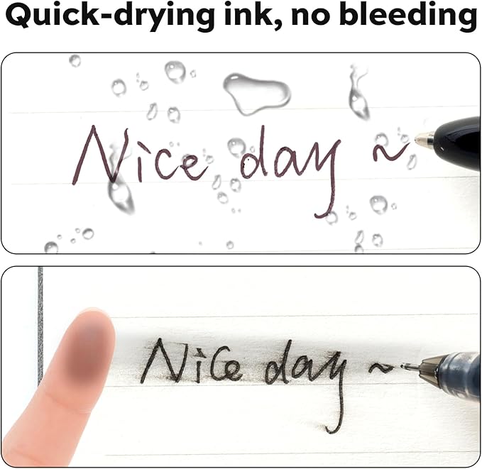 deli Pens Bulk, 50 Pack Retractable Ballpoint Pens, 1.0MM Black Ink,Smooth Writing, No Bleed, Comfortable Grip for Home,Office & School Use