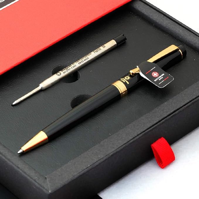Swiss Engraved Pen – Free Custom Engraving, Refillable Ballpoint, Personalized Luxury Pen for Men & Women