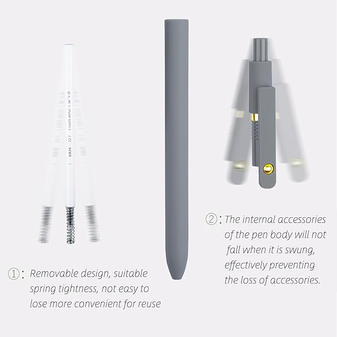 Gel Pens, 6 Pcs 0.5mm Fine Point Smooth Writing Pens Cute Pens, High-End Series Black Ink Pens for Journaling Note Taking, School Office Supplies for Women Men (6 Pcs Gold Morandi)