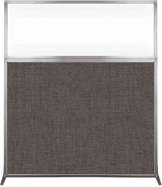 Versare Hush Screen Portable Room Divider | Workstation Wall Divider | Freestanding Privacy Hush Panels | Clear Windows | Fabric Office Divider Screen | Great for Room Separation