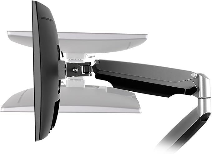 Mount-It! (MI-1772) Dual Monitor Arm Mount Desk Stand Two Articulating Gas Spring Height Adjustable Arms | Fits Up To 32" VESA 75 100 Compatible Screens | C-Clamp and Grommet Bases (Silver)