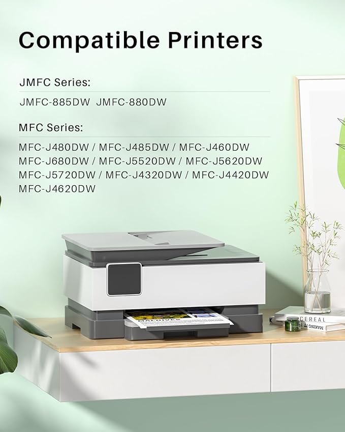 LC203XL Ink Cartridges 4 Pack Replacement for LC203 XL LC 203 Color Inks Use for MFC-J480DW MFC-J4420DW MFC-J880DW MFC-J885DW MFC-J680DW (BK/C/M/Y)