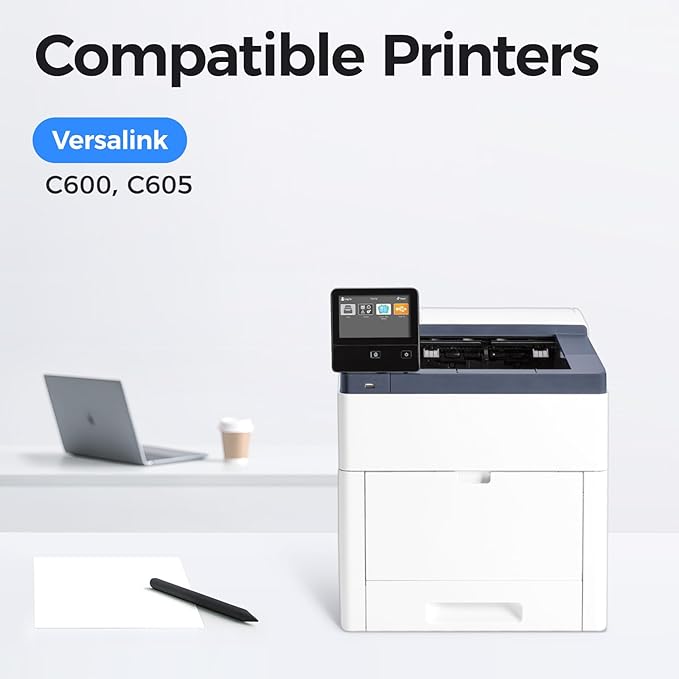 C600 C605 Drum Unit Color Imaging Drum 4-Pack Replacement Compatible with Xerox VersaLink C600 C605 Color Multifunction Printers | 108R01488 108R01485 108R01486 108R01487 (Black Cyan Yellow Magenta)