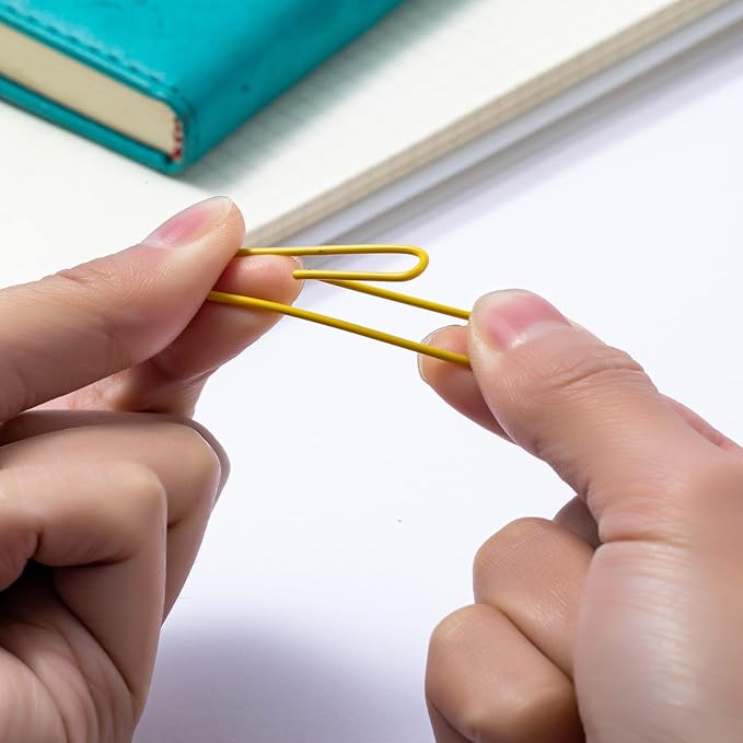 Colored Jumbo Paper Clips, 300pcs 2 Inch (50 mm) Paper Clip Paperclips Colorful Clips for Paperwork Ideal for Home, School and Office Use Colored (Colorful, 2 Inch)