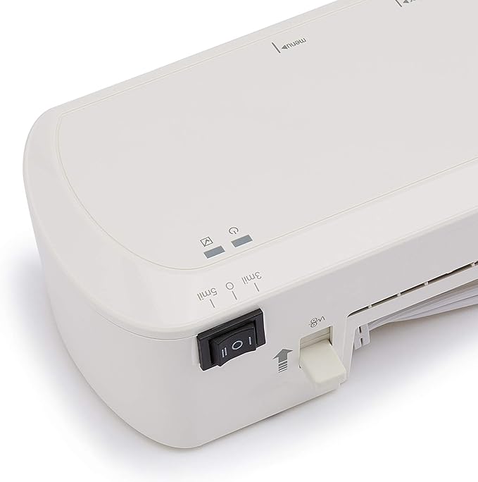 Amazon Basics 12-Inch Thermal Laminator Machine, Easy to Use for Home Office or School, 12-Inch, White
