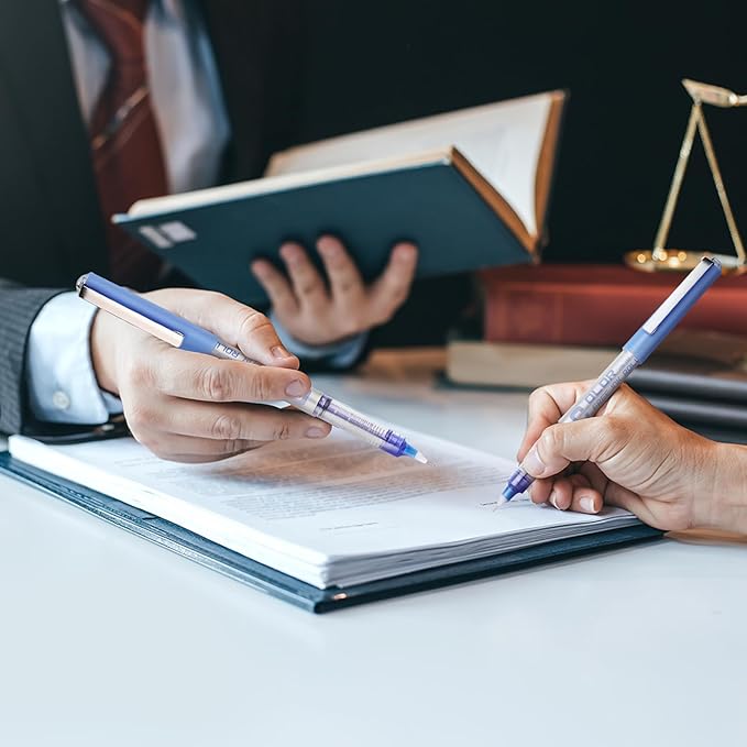 EYEYE Needle Rollerball Pens 0.5mm, 10 Assorted Colors Extra Fine Point Pen Quick Dry, Liquid Ink Pens Fine Point Smooth Writing Pen for Journaling, Note Taking, Office, Doodling & Gifts