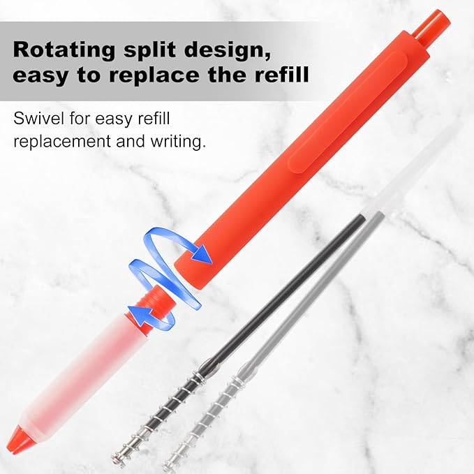 Pens Bulk, 50 Pcs Retractable Ballpoint Pens Medium Point (1.0mm) Rollerball Pens for Smooth Writing Women Men Gifts, (20Black&20Blue&10Red Ink) for Journaling School and Office Supplies Use