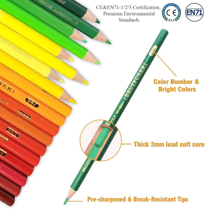 LBW Watercolor Pencils 120 Professional Water Colored Pencils for Adult Coloring Book Blending Sketching