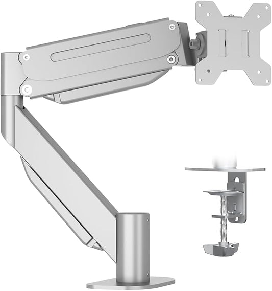 Suptek Ultrawide Monitor Arm Mount for 17 to 49 Inch Heavy Duty Curved Screen,Holds 46.2 lbs,Adjustable Gas Spring Monitor Arm Desk Mount Stand,75/100 Vesa Mount,Silver(MD71LS)
