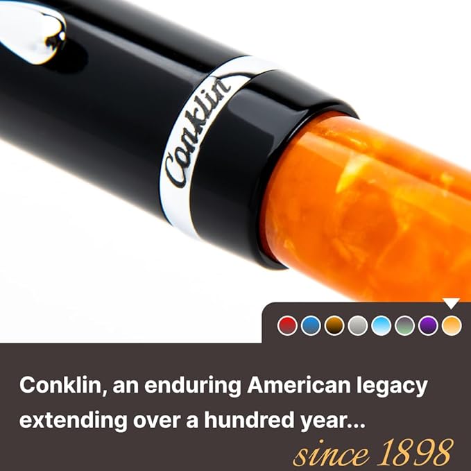 Conklin Duragraph Fountain Pen Orange Nights - Flex Nib, Dynamic Writing Tool with Vibrant Finish