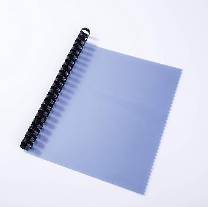 BNC 6 Mil 8-1/2 x 11 Inches, Letter Size PVC Binding Covers - Pack of 100, Clear