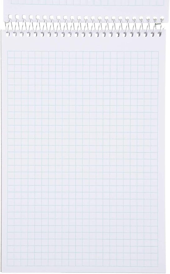 Mintra Office Steno Book - (Pastel Colors, 4 Pads/Pack, Graph Ruled) - 6inx9in, 70 Sheets, Notebook for writing notes in school, university, college, work, office