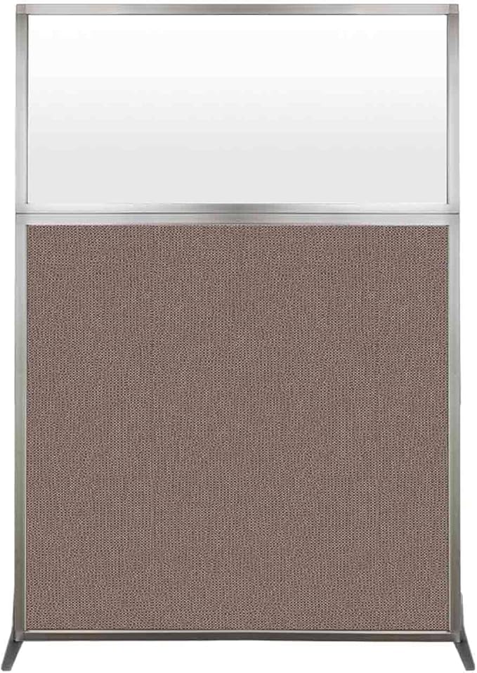 Versare Hush Screen Portable Room Divider | Workstation Wall Divider | Freestanding Privacy Hush Panels | Frosted Windows | Fabric Office Divider Screen | Great for Room Separation
