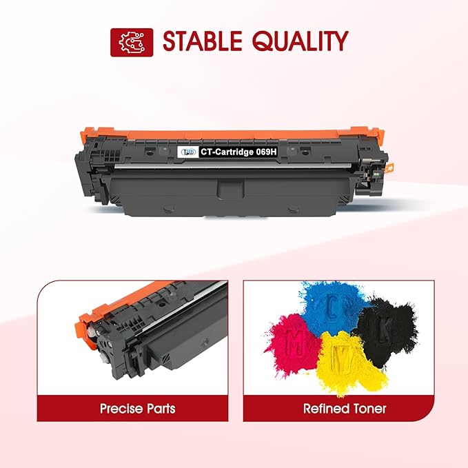 069H Toner Cartridge Set MF753Cdw Compatible Replacement for Canon MF753Cdw Toner Cartridges 069H 069 for Canon imageCLASS MF 753Cdw MF751Cdw MF752Cdw LBP674Cdw LBP674Cx LBP673Cdw (B/C/Y/M, 4 Pack)