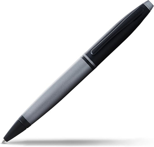 Cross Calais Refillable Ballpoint Pen Presented in a Luxury Gift Box - Medium Point, Black Ink, Matte Gray & Black