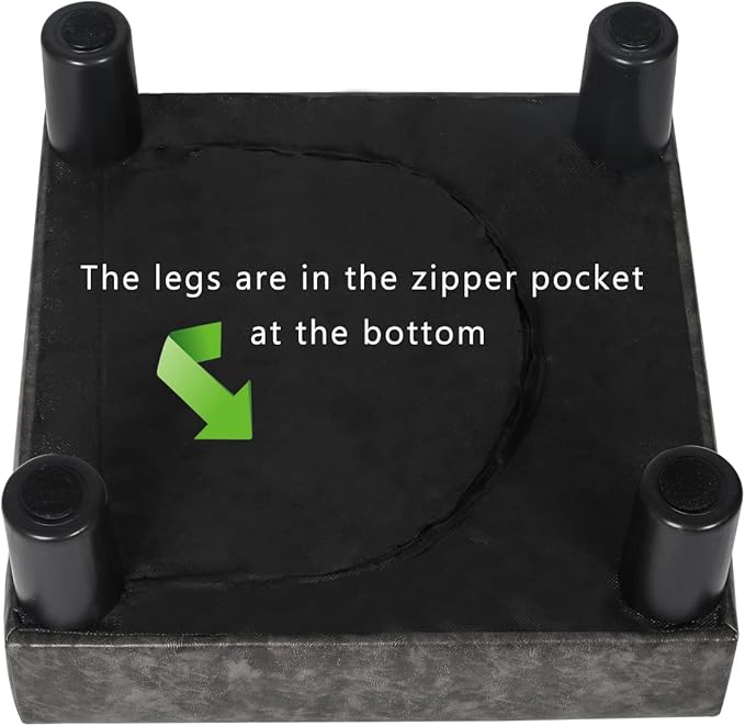 Joveco Small Footstool PU Leather Ottoman Square Footrest Stool Modern Padded Seat Chair for Living Room Bedroom Couch Dogs (Gray)