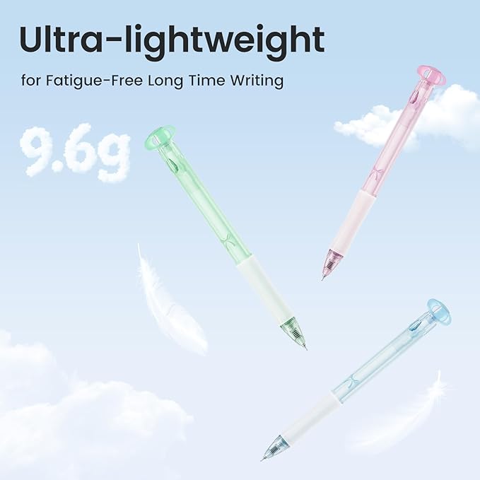 9 Pcs Gel Pens Black Ink, 0.7mm Fine Point, Smooth Writing Cute Blooming Flower Aesthetic Pens, Quick Dry Soft Touch Retractable Pens for Journaling, School Office Supplies Gifts for Women