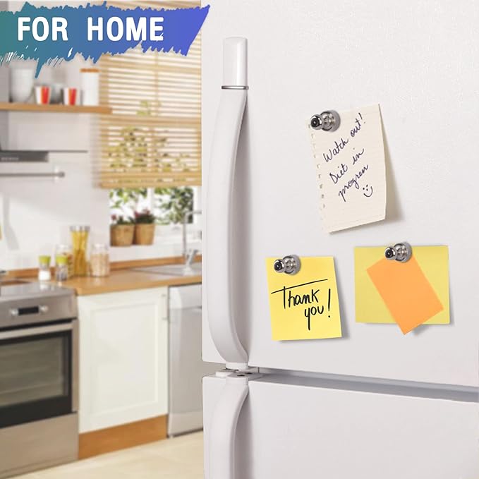 200 Pcs Neodymium Fridge Magnets, Strong Magnets for Whiteboard, Push Pin Magnets, Refrigerator Magnets Small Strong Neodymium Magnet for Office, Kitchen, Adults, Home