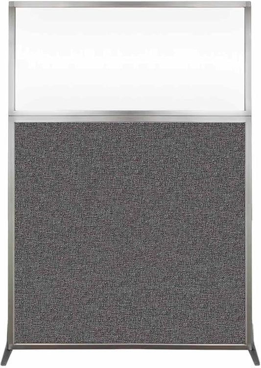 Versare Hush Screen Portable Room Divider | Workstation Wall Divider | Freestanding Privacy Hush Panels | Clear Windows | Fabric Office Divider Screen | Great for Room Separation